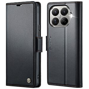 ΘΗΚΕΣ ΚΙΝΗΤΩΝ ΑΞΕΣΟΥΑΡ XIAOMI Mi 5X 13 Flip Πορτοφόλι από Συνθετικό Δέρμα (PU) για Xiaomi 17T Pro 5G (CASEME 023) σε Μαύρο — RFID προστασία, 3 θήκες καρτών & ενσωματωμένη βάση στήριξης για καθημερινή χρήση.