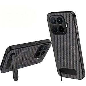 ΘΗΚΕΣ ΚΙΝΗΤΩΝ ΑΞΕΣΟΥΑΡ XIAOMI Mi A1 39 Σκληρή Πλάτη PC+TPU για Xiaomi 17T Pro 5G (WANLONFENG QT Series) σε Γκρι με ενσωματωμένο Stand — ανθεκτική προστασία με υφή carbon fiber & πολυγωνική βάση στήριξης για hands-free χρήση.