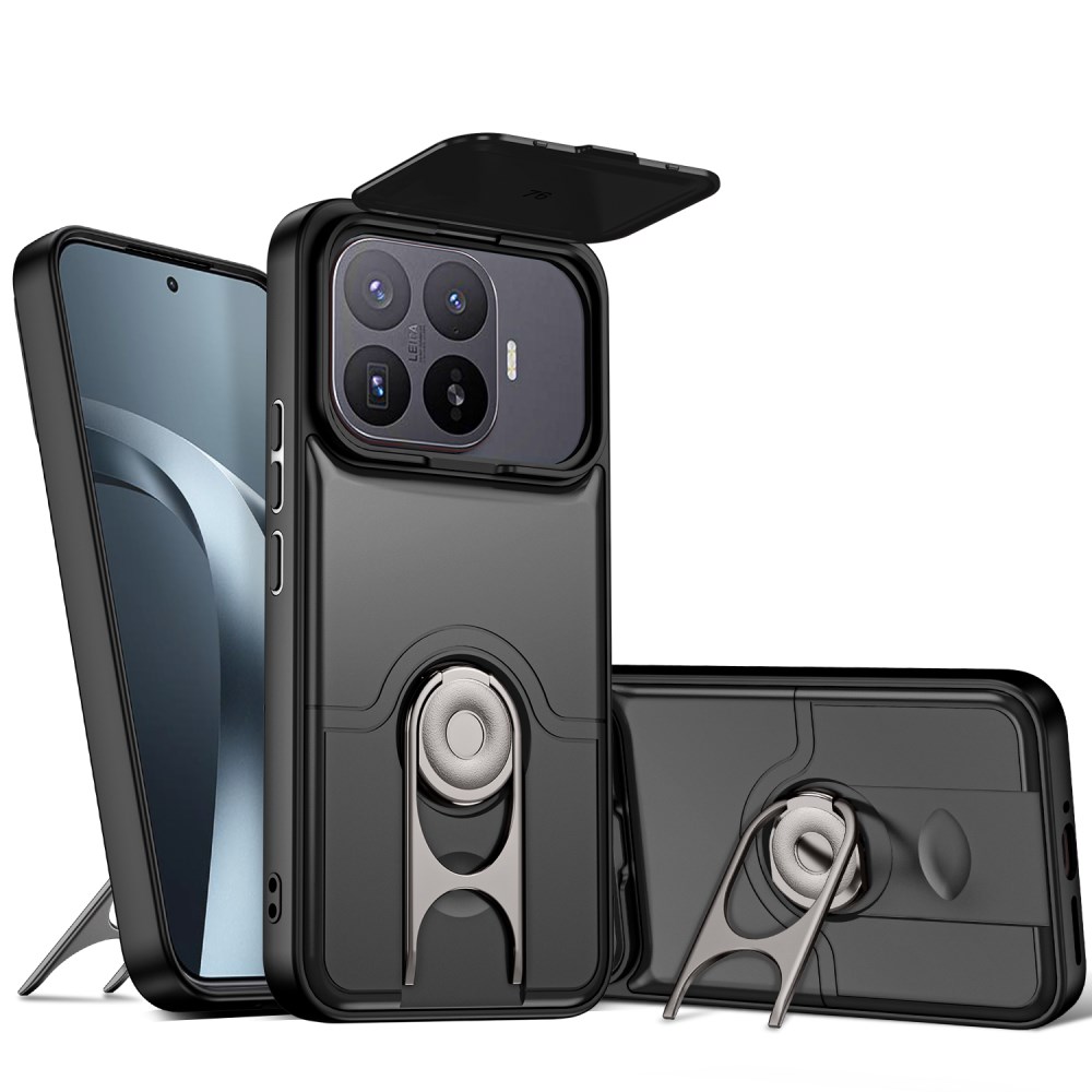 Θήκη Xiaomi 17T Pro 5G - OEM - Σκληρή Πλάτη PC+TPU - Μαύρο - Stand Σκληρή Πλάτη PC+TPU για Xiaomi 17T Pro 5G (OEM) με sliding κάλυμμα κάμερας & ring kickstand — διπλή προστασία από πτώσεις & γρατζουνιές για καθημερινή χρήση hands-free.