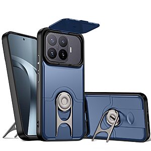 ΘΗΚΕΣ ΚΙΝΗΤΩΝ ΑΞΕΣΟΥΑΡ XIAOMI Mi A1 29 Σκληρή Πλάτη PC+TPU για Xiaomi 17T Pro 5G (OEM) σε Μπλε με Sliding Camera Cover & Ring Stand — διπλή στρώση προστασίας & hands-free χρήση για κάθε μέρα.