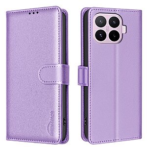 ΘΗΚΕΣ ΚΙΝΗΤΩΝ ΑΞΕΣΟΥΑΡ XIAOMI Mi 5X 5 Flip Πορτοφόλι από Συνθετικό Δέρμα (PU) για Xiaomi 17T Pro 5G (BINFEN COLOR BF32) σε Μωβ — RFID προστασία, 3 θήκες καρτών & βάση στήριξης για hands-free χρήση.