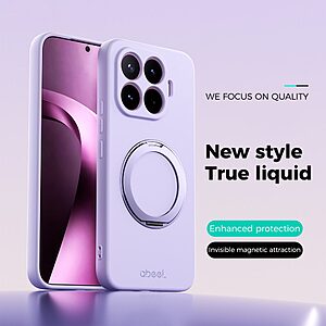 ΘΗΚΕΣ ΚΙΝΗΤΩΝ ΑΞΕΣΟΥΑΡ XIAOMI Mi 5X 46 Θήκη Xiaomi 17T Pro 5G - ABEEL - Πλάτη Σιλικόνης - Μωβ - Stand — εικόνα 2