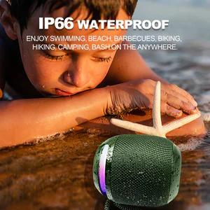 Mini Bluetooth Speaker J-BRAUV Pro 16W Stereo Sound με φωτισμό 7 χρωμάτων αδιάβροχο IP66 ενσωματωμένο μικρόφωνο χακί - Εικόνα 2