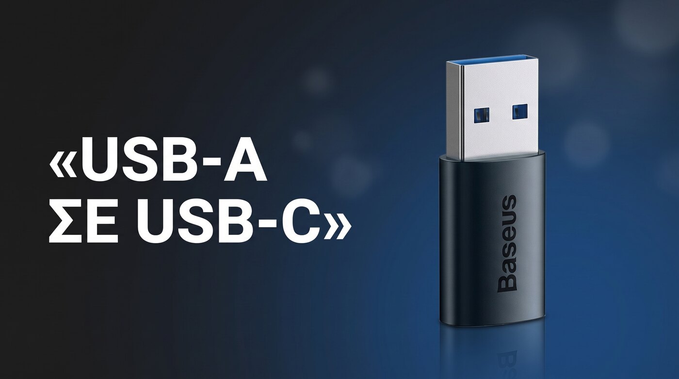 Baseus Ingenuity adapter USB-A σε USB-C