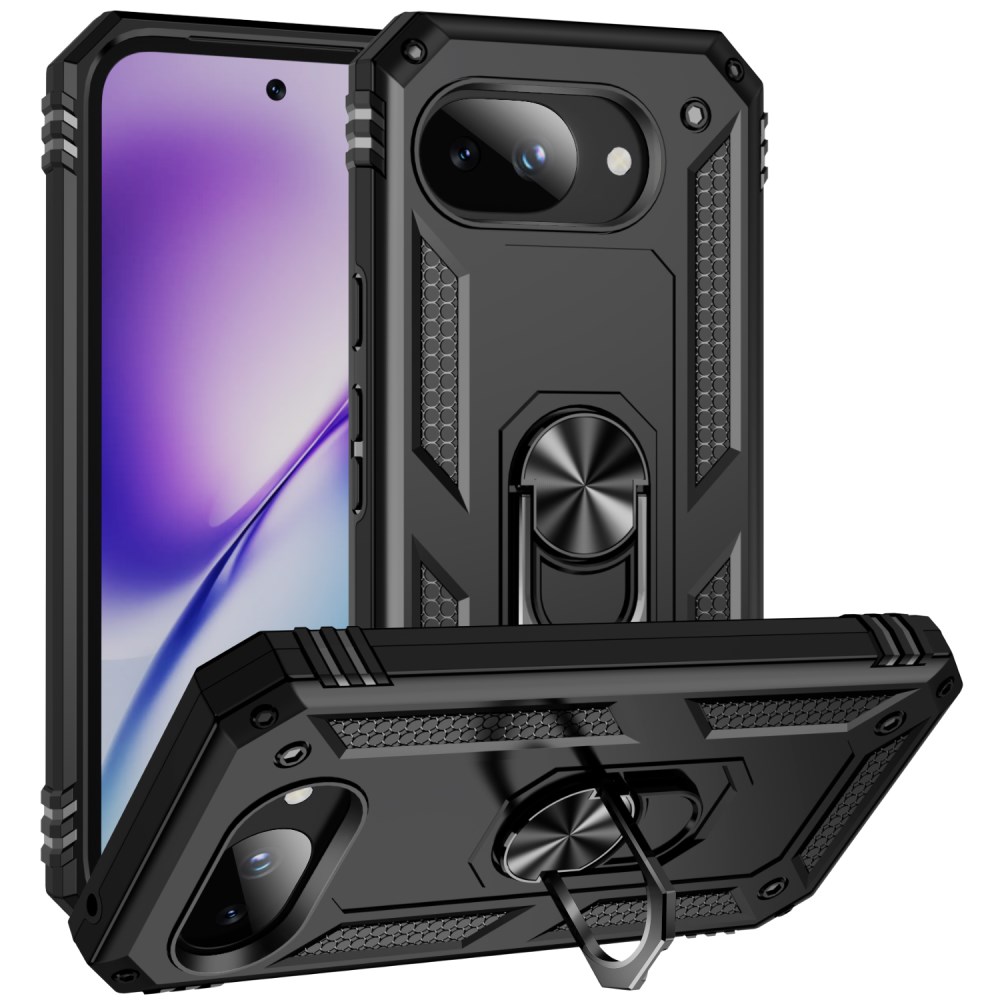 Θήκη Google Pixel 10a 5G - OEM - Σκληρή Πλάτη PC+TPU - Μαύρο - Stand Σκληρή Πλάτη PC+TPU για Google Pixel 10a 5G (OEM) σε Μαύρο με περιστρεφόμενο kickstand — ολοκληρωμένη προστασία στρατιωτικών προδιαγραφών από πτώσεις & γρατζουνιές.