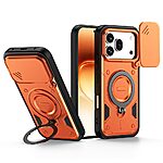 Σκληρή Πλάτη PC+TPU για Honor 600 5G / Pro 5G (OEM) σε Πορτοκαλί με sliding κάλυμμα κάμερας & περιστρεφόμενο Stand — ολοκληρωμένη προστασία από γρατζουνιές, σκόνη & κρούσεις.