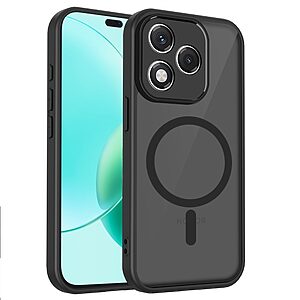Σκληρή Πλάτη PC+TPU για Honor 600 Lite 5G (OEM) σε Μαύρο με μαγνητικό δαχτυλίδι — ματ φινίρισμα κατά δακτυλικών αποτυπωμάτων & ενισχυμένες γωνίες για πλήρη προστασία από πτώσεις.