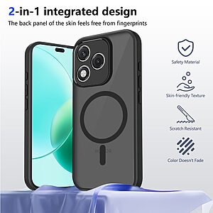 Θήκη Honor 600 Lite 5G - OEM - Σκληρή Πλάτη PC+TPU - Μαύρο - MagSafe — εικόνα 2