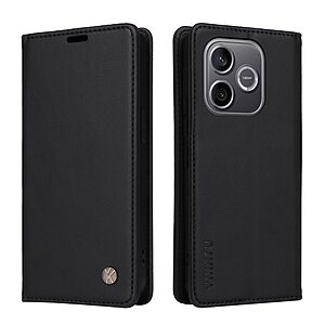 Flip Πορτοφόλι από Συνθετικό Δέρμα (PU) για Honor 600 Lite 5G (YIKATU YK-001) σε Μαύρο — θήκες καρτών, μαγνητικό κούμπωμα & βάση στήριξης για καθημερινή χρήση.