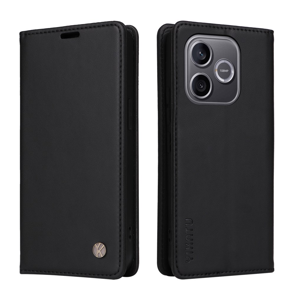 Θήκη Honor 600 Lite 5G - YIKATU YK-001 - Flip Πορτοφόλι από Συνθετικό Δέρμα (PU) με TPU - Μαύρο - Wallet/Stand Flip Πορτοφόλι από Συνθετικό Δέρμα (PU) για Honor 600 Lite 5G (YIKATU YK-001) σε Μαύρο — θήκες καρτών, μαγνητικό κούμπωμα & βάση στήριξης για καθημερινή χρήση.