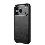Πλάτη Carbon Fiber + TPU για Honor 600 Pro 5G (MOFI) σε Μαύρο — υφή brushed με αντιδακτυλική επίστρωση & απορρόφηση κραδασμών για καθημερινή προστασία.