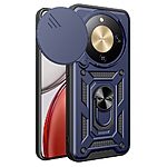 Σκληρή Πλάτη PC+TPU για Honor Magic8 Lite 5G (AMORUS) σε Μπλε με περιστρεφόμενο kickstand — στρατιωτικής κλάσης προστασία, κάλυψη φακού κάμερας & συμβατότητα με μαγνητικές βάσεις αυτοκινήτου.