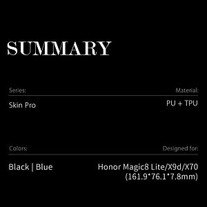 Θήκη Honor Magic8 Lite 5G - DUX DUCIS Skin Pro Series - Flip Θήκη από Συνθετικό Δέρμα (PU) με TPU - Μαύρο - Wallet/Stand — εικόνα 2