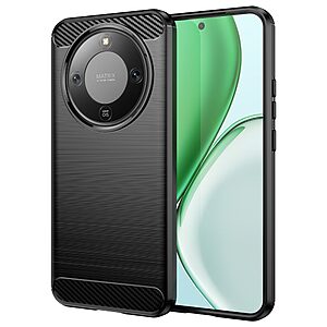 Πλάτη TPU για Honor Magic8 Lite 5G (OEM) σε Μαύρο με υφή Carbon Fiber — προστασία από κρούσεις & γρατζουνιές με αντιδακτυλική επιφάνεια.
