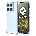 Σκληρή Πλάτη PC+TPU για Motorola Edge 70 5G (OEM) σε Διάφανο με ενσωματωμένο μαγνήτη — ενισχυμένες γωνίες & airbag δομή για ολοκληρωμένη προστασία από πτώσεις.