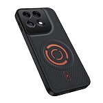 Σκληρή Πλάτη PC+TPU για Motorola Edge 70 5G (WANLONFENG KJB Series) σε Μαύρο — διπλή προστασία με υφή tech fabric, ανασηκωμένα χείλη & ενσωματωμένο μαγνητικό δακτύλιο.