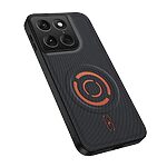 Σκληρή Πλάτη PC+TPU για Motorola Edge 70 Fusion 5G (WANLONFENG KJB Series) σε Μαύρο — υφή tech fabric με ενσωματωμένο μαγνητικό δακτύλιο & διπλή προστασία από πτώσεις.