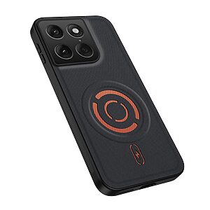 Σκληρή Πλάτη PC+TPU για Motorola Edge 70 Fusion 5G (WANLONFENG KJB Series) σε Μαύρο — υφή tech fabric με ενσωματωμένο μαγνητικό δακτύλιο & διπλή προστασία από πτώσεις.