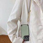 Θήκη Motorola Edge 70 Fusion 5G - OEM - Σκληρή Πλάτη PC+TPU με Συνθετικό Δέρμα (PU) - Πράσινο - Λουράκι — εικόνα 8