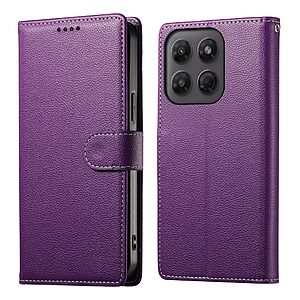 Flip Πορτοφόλι από Συνθετικό Δέρμα (PU) για Motorola Edge 70 Fusion 5G (OEM) σε Μωβ — θήκες καρτών, βάση stand & λουράκι καρπού για καθημερινή άνεση.