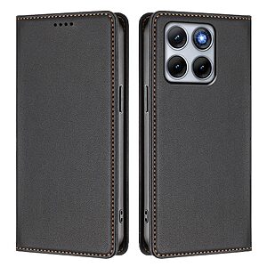 Flip Πορτοφόλι από Συνθετικό Δέρμα (PU) για Motorola Edge 70 Fusion 5G (OEM) σε Μαύρο — θήκες καρτών, RFID προστασία & βάση στήριξης για καθημερινή χρήση.