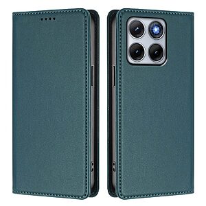 Flip Πορτοφόλι από Συνθετικό Δέρμα (PU) για Motorola Edge 70 Fusion 5G σε Πράσινο Σκούρο — θήκες καρτών, RFID blocking & βάση στήριξης για καθημερινή προστασία.