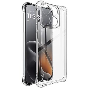 Πλάτη TPU για Motorola Edge 70 Fusion 5G (IMAK) σε Διάφανο — τεσσάρων γωνιών airbag αντικραδασμική προστασία με ανασηκωμένα χείλη γύρω από κάμερα & οθόνη.