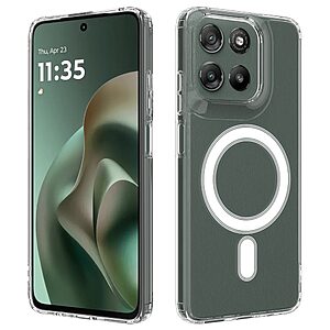 Σκληρή Πλάτη Ακρυλική+TPU για Motorola Moto G57 5G (OEM) σε Διάφανο — ανθεκτική προστασία με ενσωματωμένο μαγνήτη για μαγνητική φόρτιση & βάσεις.