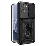 Σκληρή Πλάτη PC+TPU για Motorola Moto G87 5G / G67 5G / G77 5G (OEM) σε Μαύρο με περιστρεφόμενο Stand — στρατιωτική προστασία από πτώσεις & ασπίδα κάμερας για καθημερινή χρήση.