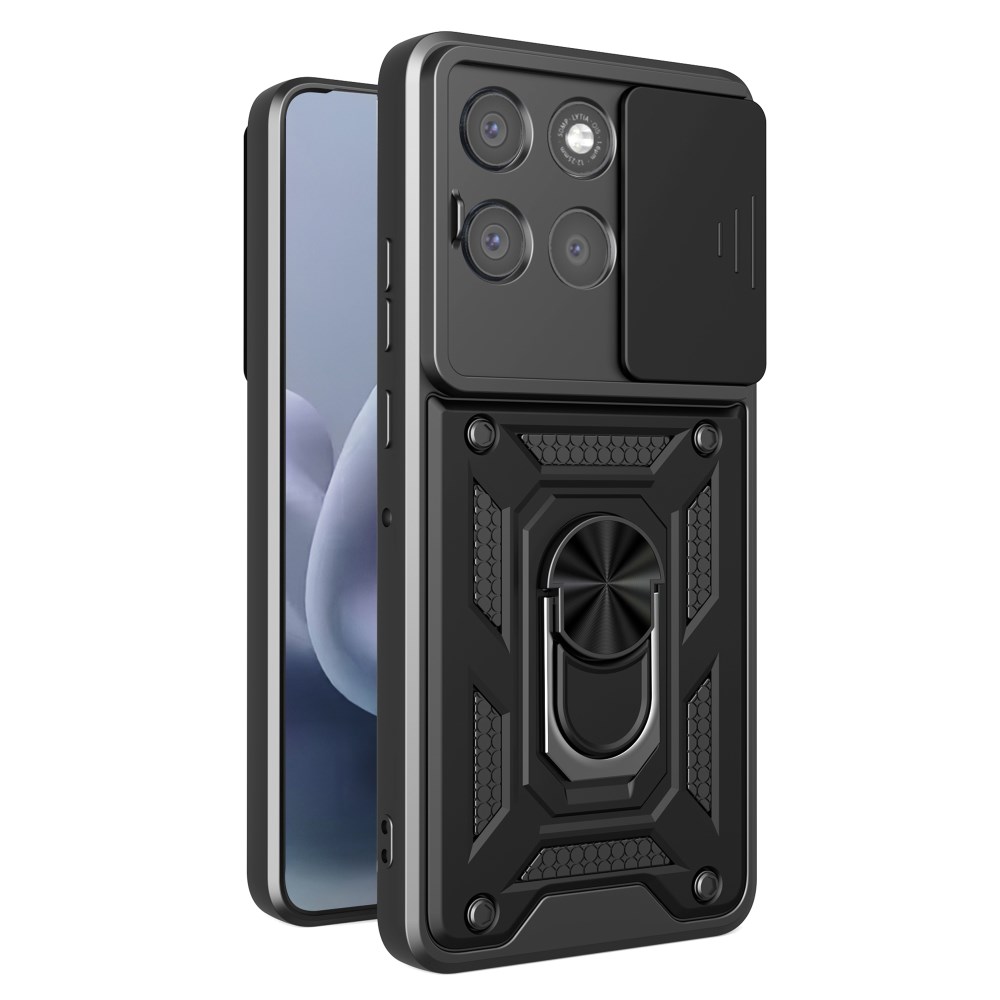 Θήκη Motorola Moto G87 5G / G67 5G / G77 5G - OEM - Σκληρή Πλάτη PC+TPU - Μαύρο - Stand Σκληρή Πλάτη PC+TPU για Motorola Moto G87 5G / G67 5G / G77 5G (OEM) σε Μαύρο με περιστρεφόμενο Stand — στρατιωτική προστασία από πτώσεις & ασπίδα κάμερας για καθημερινή χρήση.