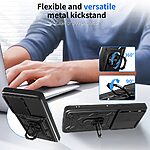 Θήκη Motorola Moto G87 5G / G67 5G / G77 5G - OEM - Σκληρή Πλάτη PC+TPU - Μαύρο - Stand — εικόνα 5