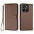 Flip Πορτοφόλι από Συνθετικό Δέρμα (PU) για Motorola Moto G87 5G / G67 5G σε Καφέ — 3 θήκες καρτών, βάση στήριξης & λουράκι καρπού για καθημερινή προστασία.