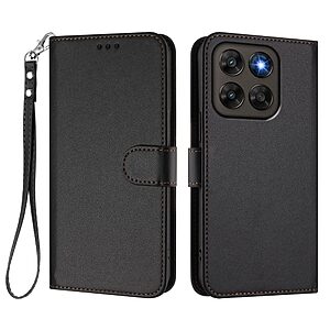 Flip Πορτοφόλι από Συνθετικό Δέρμα (PU) για Motorola Moto G87 5G / G67 5G (OEM) σε Μαύρο — θήκες καρτών, βάση stand & λουράκι καρπού για ολοκληρωμένη καθημερινή προστασία.