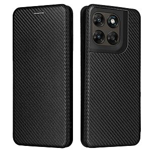 Πλάτη από Συνθετικό Δέρμα (PU) με TPU για Motorola Moto G87 5G / G67 5G (OEM) σε Μαύρο — υφή carbon fiber, θήκη κάρτας & μαγνητικό κλείσιμο για καθημερινή προστασία.