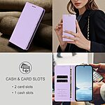 Θήκη Motorola Moto G87 5G / G67 5G - OEM - Flip Πορτοφόλι από Συνθετικό Δέρμα (PU) με TPU - Μωβ Ανοιχτό - RFID/Wallet/Stand — εικόνα 3