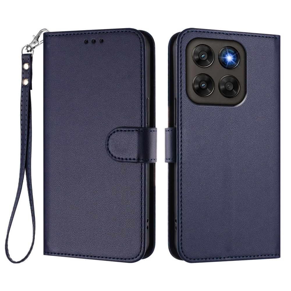 Θήκη Motorola Moto G87 5G / G67 5G - OEM - Flip Πορτοφόλι από Συνθετικό Δέρμα (PU) με TPU - Μπλε - Wallet/Stand/Λουράκι Flip Πορτοφόλι από Συνθετικό Δέρμα (PU) για Motorola Moto G87 5G / G67 5G σε Μπλε — 3 θήκες καρτών, βάση στήριξης & λουράκι καρπού για πλήρη καθημερινή προστασία.