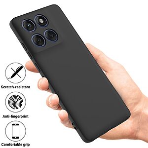 Θήκες Κινητών Motorola Moto G67 5G 32 Θήκη Motorola Moto G87 5G / G67 5G - OEM - Πλάτη Σιλικόνης - Μαύρο - Λουράκι — εικόνα 2