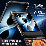 Θήκη Samsung Galaxy Z Flip8 5G / Flip7 5G - OEM - Full Body PC+TPU - Πορτοκαλί - Stand — εικόνα 6
