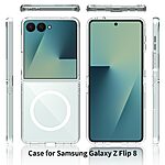 Θήκη Samsung Galaxy Z Flip8 5G - OEM - Σκληρή Πλάτη PC+TPU - Διάφανο - Built-in Magnet — εικόνα 7