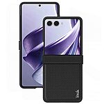 Full Body θήκη για Samsung Galaxy Z Flip8 5G (IMAK Ruiyi Series) σε Μαύρο — υφή carbon fiber σε PU δέρμα & PC για κομψή καθημερινή προστασία από γρατζουνιές & κρούσεις.