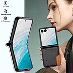 Θήκη Samsung Galaxy Z Flip8 5G - N.BEKUS - Full Body από Συνθετικό Δέρμα (PU) + PC - Μαύρο - Wallet — εικόνα 8