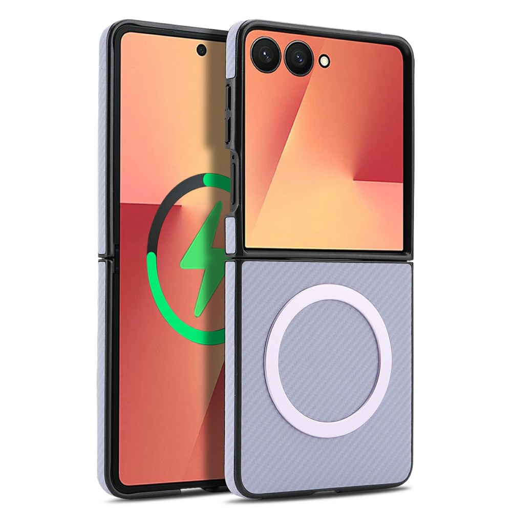 Θήκη Samsung Galaxy Z Flip8 5G - OEM - Full Body από Συνθετικό Δέρμα (PU) με TPU - Μωβ Full Body θήκη για Samsung Galaxy Z Flip8 5G (OEM) σε Μωβ από Συνθετικό Δέρμα (PU) με TPU — στρατιωτική προστασία από πτώσεις & υφή carbon fiber για αντιολισθητικό κράτημα.