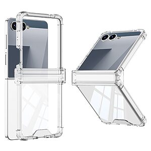 Full Body TPU θήκη για Samsung Galaxy Z Flip8 5G (GKK) σε Διάφανο — ενισχυμένες γωνίες Airbag & προστασία άρθρωσης για καθημερινή ασφάλεια.