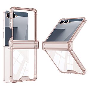 Full Body TPU θήκη για Samsung Galaxy Z Flip8 5G (GKK) σε Ροζ — ενισχυμένες γωνίες airbag & προστασία μεντεσέ για ολοκληρωμένη ασφάλεια.