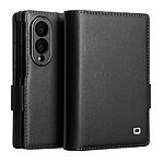 Flip Θήκη από Αυθεντικό Δέρμα για Samsung Galaxy Z Fold8 5G (QIALINO) σε Μαύρο — θήκες καρτών, πολύγωνη βάση στήριξης & ολοκληρωμένη προστασία από αυθεντικό δέρμα βοοειδών.