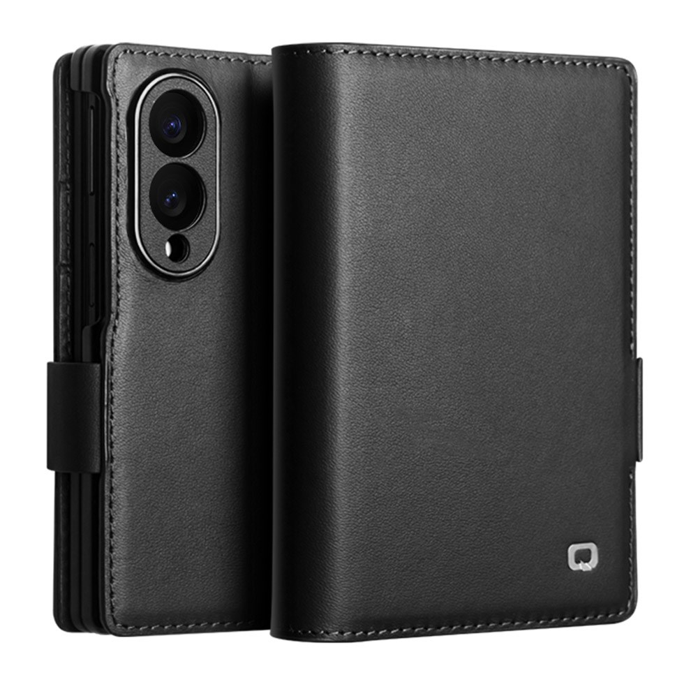 Θήκη Samsung Galaxy Z Fold8 5G - QIALINO - Flip Θήκη από Αυθεντικό Δέρμα - Μαύρο - Wallet/Stand Flip Θήκη από Αυθεντικό Δέρμα για Samsung Galaxy Z Fold8 5G (QIALINO) σε Μαύρο — θήκες καρτών, πολύγωνη βάση στήριξης & ολοκληρωμένη προστασία από αυθεντικό δέρμα βοοειδών.