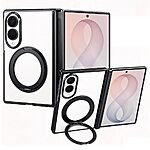 Σκληρή Πλάτη PC+TPU για Samsung Galaxy Z Fold8 5G (OEM) σε Μαύρο με περιστρεφόμενο Stand 360° — ολοκληρωμένη προστασία της άρθρωσης & hands-free προβολή.