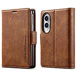 Flip Πορτοφόλι από Συνθετικό Δέρμα (PU) για Samsung Galaxy Z Fold8 5G (LC.IMEEKE) σε Καφέ — θήκες καρτών με RFID blocking & βάση στήριξης για hands-free χρήση.
