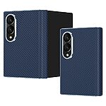 Full Body θήκη για Samsung Galaxy Z Fold8 5G (OEM) σε Μπλε με υφή Carbon Fiber — ολοκληρωμένη προστασία καμπίνας, μεντεσέ & φακού κάμερας από γρατζουνιές & κρούσεις.