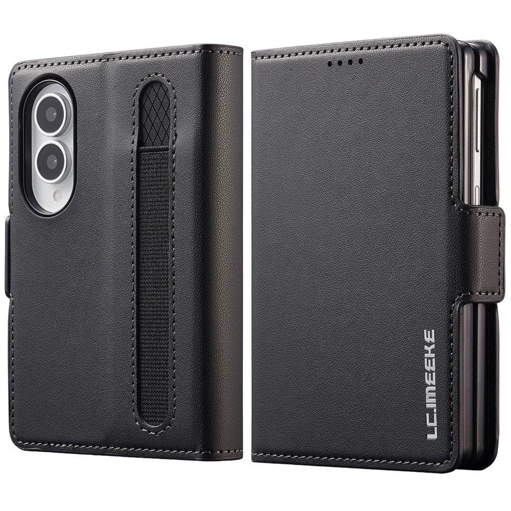 Θήκη Samsung Galaxy Z Fold8 5G - LC.IMEEKE L1 Series - Flip Πορτοφόλι από Συνθετικό Δέρμα (PU) με TPU - Μαύρο - Wallet/Stand Flip Πορτοφόλι από Συνθετικό Δέρμα (PU) για Samsung Galaxy Z Fold8 5G (LC.IMEEKE) σε Μαύρο — θήκες καρτών & βάση στήριξης για καθημερινή προστασία.